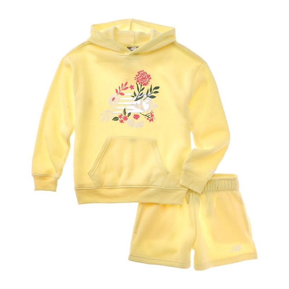 New Balance Girls  2Pc Fleece Hoodie & Short Set